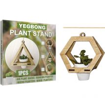 Jardinière suspendue géométrique végétale, en bois, suspendue, décoration d'intérieur, conteneur de jardinière