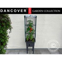 Dancover - Jardinière/parterre de fleurs surélevés avec treillis,