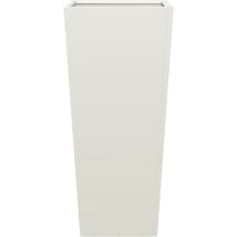 Lafomukea - Jardinières 2 pcs blanc 35x35x75 cm acier