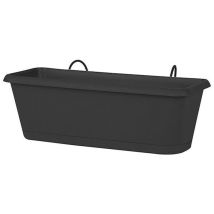 Jardinieres Chorus 50cm Mit Tablett Und Aufhängung Inklusive, Anthrazitgrau - Eda