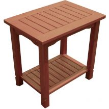 Beistelltisch Balkon Santa Cruz Ablagetisch Abstelltisch Blumentisch 50cm x 35cm x 50cm Braun, Wohnzimmertisch, Blumentisch, Holztisch, Blumenhocker,