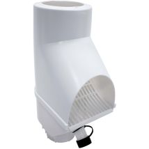 Jardinion - Regenwasserfilter, Fallrohr Laubabscheider, 30,5 X 12 X 17,5 Cm Regenwassersammler Für Fallrohr Dn75, Dn85, Dn100 - Weiß