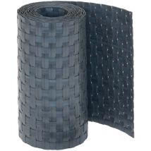 Sichtschutzstreifen Rattan Optik - 250 x 19cm Anthrazit