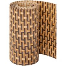 Sichtschutzstreifen Rattan Optik - 250 x 19cm Hellbraun