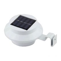 Solarleuchte Dachrinnenleuchte 2er Set led Außenlampe Gartenbeleuchtung 12 x 6cm Weiß, Regenrinnenlampe, Außenleuchte, Solarlampe