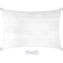 Voile d'ombrage rectangulaire 2 x 3m – HDPE 185g/m – Protection solaire 90% – JARDINION