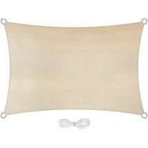 Jardinion - Voile d'ombrage rectangulaire - 2 x 3m, Beige