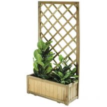 Verdelook - Jardinière avec grille autoclavée 75x30x140 pour salon de jardin