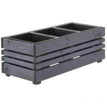 Forest Style - Jardinière en bois 3 bacs Geteborg