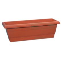 Jardinière de balcon Saturnia 49x21x16 cm – Terracotta – Hauteur, Longueur, Matières, Largeur, Forme, Volume – PLASVIDAVI