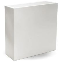 Vase Rectangulaire En Polymère Blanc 90 X 30 Cm – Hauteur 80 Cm – Résistant Aux Intempéries – Pour Intérieur Et Extérieur – Design Contemporain – 