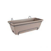 Balconniere Elho Barcelona Allin1 50 - Marron - l 50 x b 28 x h 19 cm - Balconextérieur - 100% recyclé