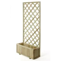 Bricolegnostore – Jardinière en bois imprégné 75x30x180 cm – Hauteur, Longueur, Matières, Largeur, Forme, Volume
