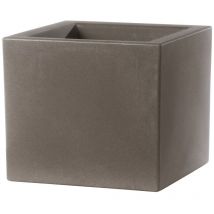 Teraplast - Pot de Fleurs Carré Cappuccino 58x58 cm h 58 mod. Schio Cubo