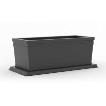 Monacis - Jardinière Lisse Cm 100 Anthracite en Polymère 100X47X38 h