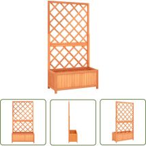 Niceone - The Living Store Jardinière à treillis jardin Marron 70x30x135 cm Bois de sapin - Jardinière En Bois - Jardinière à Treillis - Pot De
