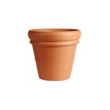 Teraplast - Jarrón de doble borde 55 cm - Terra cotta
