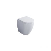 Jarrón de pie con mini desagüe de pared en cerámica blanca brillo - Ceramica Cielo Smile - Senza coprivaso
