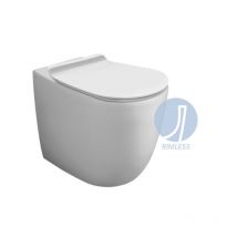 Simas - Jarrón de suelo blanco brillo Vignoni