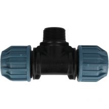 PP-Klemmverbinder T-Stück mit ag ø 40 x 1 Zoll x 40 mm - dvgw zugelassen - Jason