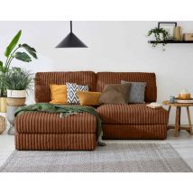 Lisa Design - Jasper - 3-sitzer Modulares - Großer Geripptem Cord - Rostfarben