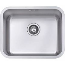 Küchenspüle Edelstahl 1 Becken Unterbauspüle, 550 x 450 mm mit Abfallsieb - Jassferry