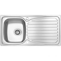 Jassferry - Küchenspülen 1 Becken in 304 Edelstahl Einbauspüle, 95 x 50 cm, Umkehrbarem Abtropffläche