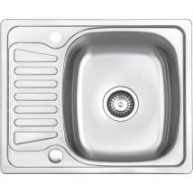 Jassferry - Küchenspülen in 304 Edelstahl Einbauspüle 1 Becken mit Ablaufgarnitur 58 x 48 cm