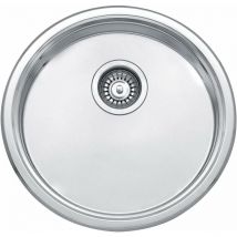 Jassferry - vier de cuisine 1 bac rond , acier inoxydable Profondeur 45 mm, Évier à Encastrer