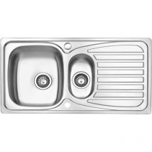 Jassferry - vier de cuisine 1,5 bac, 950 x 500 mm évier rectangulaire en Acier Inoxydable