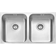 Vier De Cuisine 2 Bacs , 75 X 44 X 19 Cm Évier Sous Plan En Acier Inoxydable 304 - Jassferry