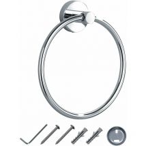 Jassferry - Wall Mounted Circle Round Towel Ring Luxury Modern Design Bath Hand Towel Holder Hanger Polished Chrome