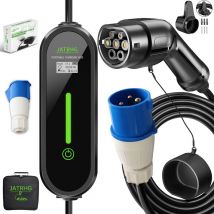 Jatrhg - EV-Ladegerät 10M 7,2KW-1,5KW 32A16A13A10A8A Typ 2 Tragbare Elektroauto-Ladestation Umschaltbarer Strom Hybridauto Einphasiges