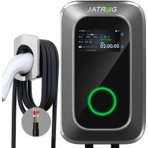 Jatrhg - S1 Ladestation für Elektrofahrzeuge, 11 kW, 12 m, 16 a, dreiphasig – Typ 2 iec 62196-2 Ladestation – EV-Wallbox-Schnellladegerät
