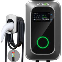 Jatrhg - S1 Ladestation für Elektrofahrzeuge, 7 kW, 8 m, 32 a, einphasig – Typ 2 iec 62196-2 Ladestation – EV-Wallbox-Schnellladegerät