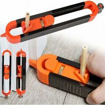 Irisfr - LaBlanc - Jauge De Contour PréCise Avec Serrure,Jauge De Contour De RèGle De TraçAge De Profil Pour Le Travail Du Bois,Duplicateur De
