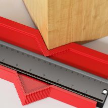 Ouylaf - Jauge de contour,10 pouces Règle Copieur de Profil, Gabarit de Forme, Outils de Traçage, Decoupe Carrelage, Duplication Contour Gauge, Outil
