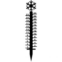 Jauge de neige d'extérieur en fer de , jauge de mesure de neige, bâton de mesure épais en flocon de neige, tige de mesure de profondeur de neige pour