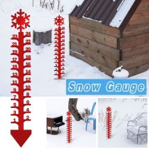 Jauge de neige extérieure, bâton de mesure de neige en fer de 24 pouces, règle de flocon de neige d'hiver, jauge de mesure de chute de neige, piquet