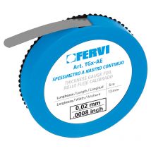 Jauge d'epaisseur de ruban d'acier 0.25 mm d'epaisseur 5 m Fervi tg025/ae