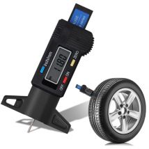 Jauges de Profondeur Pneus Numerique ,Jauge de Profondeur Numérique de Pneu Jauge Caliper avec Écran lcd 0-25mm, Noir