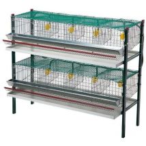 Suinga - Jaula para pájaros galvanizada 8 departamentos, con comederos y bebederos, 105x47x90 cm