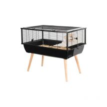 Zolux - Cage Neo Nigha - Rongador (tamaño pequeño, 77,5 x 47,5 x 64,5 cm), Color Negro