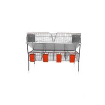 Gomez Y Crespo - Jaula para Conejos Modelo ECONOMICA-09 con Cazoleta. 4 Departamentos de maternidad y 2 de Engorde.