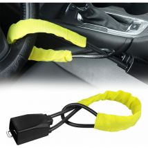 Csparkv - Jaune)Antivol Voiture Serrure Volant Bloque, Anti Vol Auto Sécurité, Universel Protection Antivol de Vol Véhicule Campingcar Van Camion suv