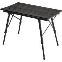 Campingtisch klappbar Falttisch höhenverstellbar Aluminium Schwarz - Jawinio