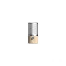 Jazz Lampe de table cylindrique en frêne, blanc plat, interrupteur sur pied de lampe 1x E27