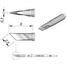 JBC - Tools C105112 Panne de fer à souder forme de lame, droit Taille de la panne 0.3 mm Contenu 1 pc(s)