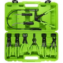 JBM - Set di Pinze Per Fascette Morsetti Auto Smonta Fascette Auto Utensili 9 pz.
