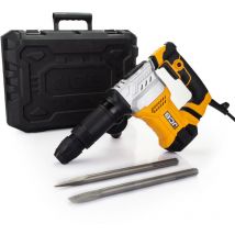 JCB 1300W 15J SDS Max Demolition Hammer and Chisel, Anti-Vibration Handle & 3m Power Cable